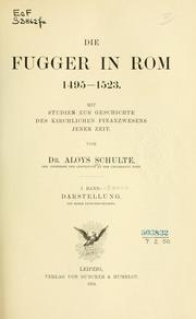 Die Fugger in Rom, 1495-1523 by Aloys Schulte