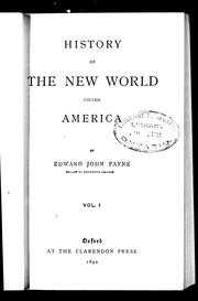 Cover of: History of the new world called America by E. J. Payne