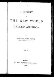 Cover of: History of the new world called America