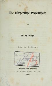 Cover of: bürgerliche Gesellschaft
