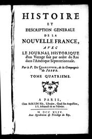 Cover of: Histoire et description générale de la Nouvelle France by Pierre-François-Xavier de Charlevoix