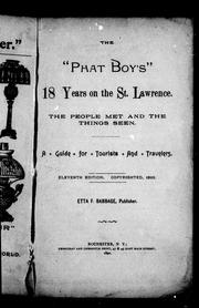 Cover of: The "Phat boy's" 18 years on the St. Lawrence