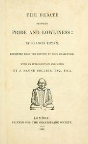 Cover of: debate between pride and lowliness