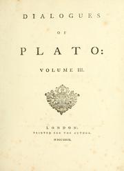 Cover of: The dialogues of Plato.