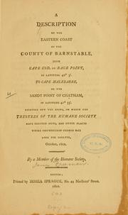 Cover of: A description of the eastern coast of the county of Barnstable