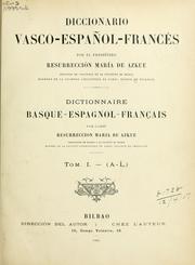 Cover of: Diccionario vasco-español-francés ... by Resurrección María de Azkue