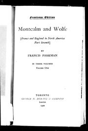 Cover of: Montcalm and Wolfe