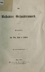 Cover of: Der Rastadter Gesandtenmord: Studie
