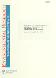 Cover of: Detection and quantification of herbicide residues in the environment using immunochemical techniques by John Christopher Hall
