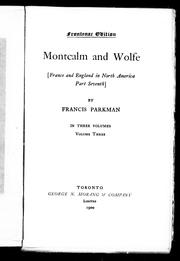 Cover of: Montcalm and Wolfe