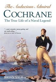 Cover of: AUDACIOUS ADMIRAL COCHRANE by Brian Vale