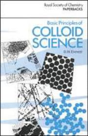 Cover of: Basic Principles of Colloid Science