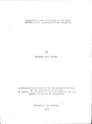 Cover of: Dielectric characteristics of PZT 95/5 ferroelectric ceramics at high pressures by Richard Kent Spears