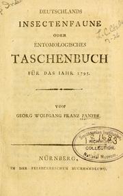Cover of: Deutschlands Insectenfaune, oder, Entomologisches Taschenbuch für das Iahr 1795