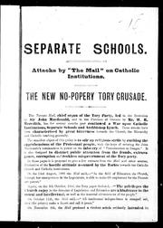 Cover of: Separate schools by 