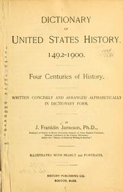 Cover of: Dictionary of United States history.