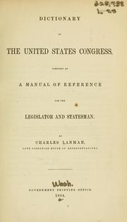 Cover of: Dictionary of the United States Congress