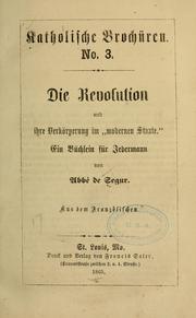 Cover of: Die revolution und ihre verkörperung im "modernen staate.": Ein büchlein für jedermann