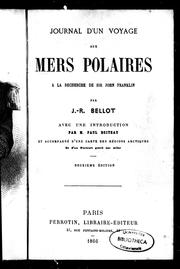 Journal d'un voyage aux mers polaires à la recherche de Sir John Franklin by J. R. Bellot