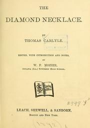 Cover of: The diamond necklace. by Thomas Carlyle, Thomas Carlyle