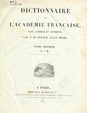 Dictionnaire by Académie française.