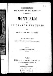 Cover of: Montcalm et le Canada français