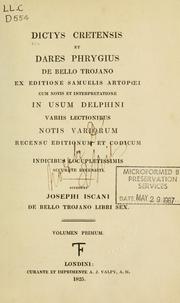 Cover of: Dictys Cretensis et Dares Phrygius De bello Trojano
