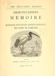 Cover of: Desfontaines's Mémoire sur quelques nouvelles espèces d'oiseaux des côtes de Barbarie by René Louiche Desfontaines