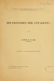Cover of: Die Crinoiden der Antarktis. by Austin Hobart Clark