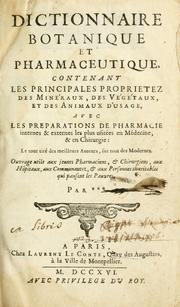 Cover of: Dictionnaire botanique et pharmaceutique by Nicolas Alexandre