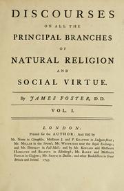 Cover of: Discourses on all the principal branches of natural religion and social virtue.