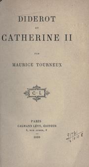 Cover of: Diderot et Catherine II