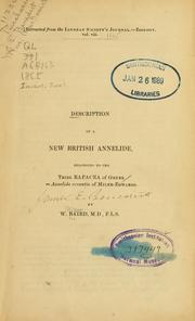 Cover of: Description of a new British Annelide: belonging to the tribe Rapacea of Grube Annelida errantia of Milne-Edwards
