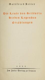 Die Leute von Seldwyla by Gottfried Keller | Open Library