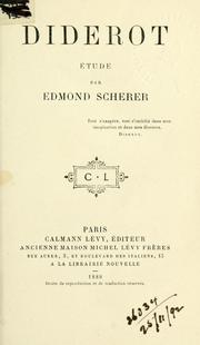 Cover of: Diderot, étude.