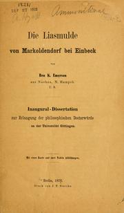 Cover of: Liasmulde von Markeldendorf bei Einbeck.