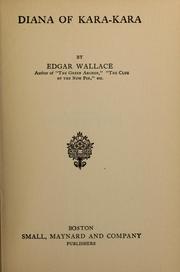 Cover of: Diana of Kara-Kara by Edgar Wallace