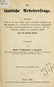 Cover of: ländliche Arbeiterfrage.