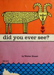 Cover of: Did you ever see?