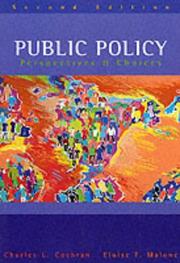 Cover of: Public policy by Charles L. Cochran