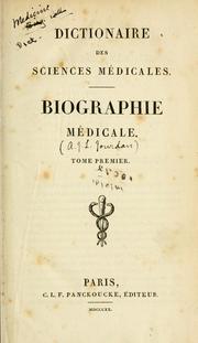 Cover of: Dictionaire des sciences médicales