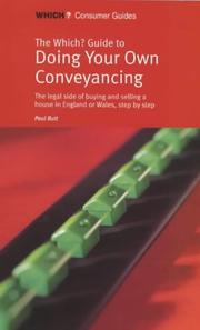 Cover of: "Which?" Guide to Doing Your Own Conveyancing ("Which?" Consumer Guides)