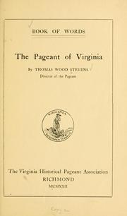 Cover of: Book of words by Thomas Wood Stevens
