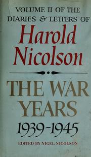 Diaries and letters by Harold Nicolson