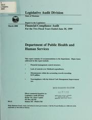 Cover of: Department of Public Health and Human Services financial-compliance audit for the two fiscal years ended June 30 ... by Montana. Legislature. Legislative Audit Division.