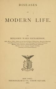 Cover of: Diseases of modern life by Richardson, Benjamin Ward Sir