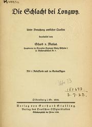 Cover of: Die Schlacht bei Longwy by Erhard von Mutius, Erhard von Mutius