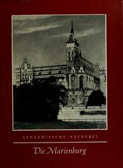 Cover of: Die Marienburg by Joseph von Eichendorff