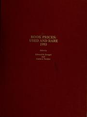 Cover of: Book prices: used and rare 1993