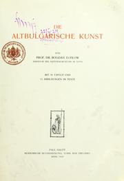 Cover of: Die altbulgarische Kunst